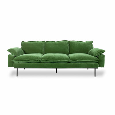 HKLIVING Retro Sofa 3 Zits, Royal Velvet Green