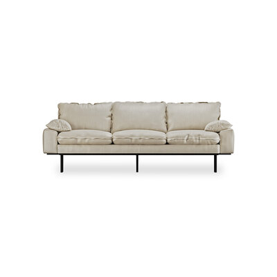 HKLIVING Retro Sofa 3 Zits, Pure Ivory