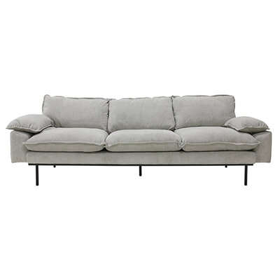 HKLIVING Retro Sofa 3 Zits, corduroy rib, cream