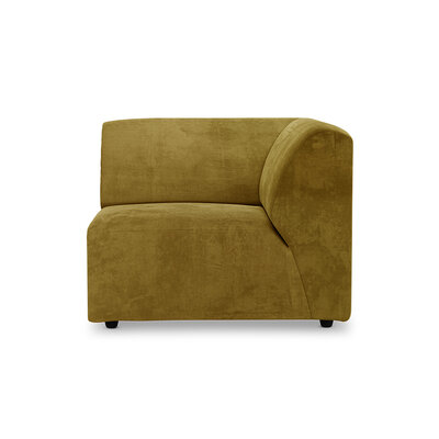 HKLIVING Jax Couch Element Right End Royal Velvet, Olive