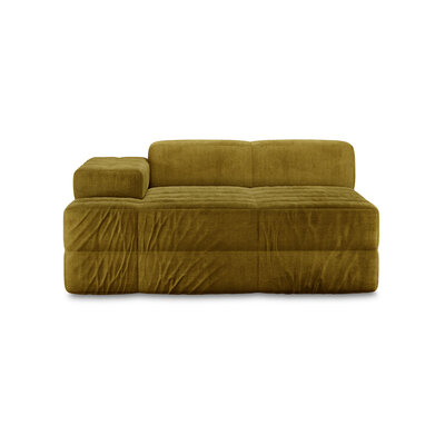 HKLIVING Brut Sofa Element Left Divan Royal Velvet, Olive