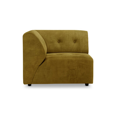 HKLIVING Vint Couch Element Left Royal Velvet, Olive