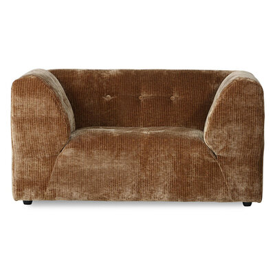 HKLIVING Vint Couch Element Loveseat Corduroy Velvet, Aged Gold