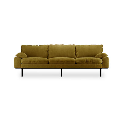 HKliving retro sofa 4 seats Royal Velvet, Olive