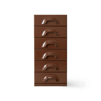 HKLIVING Chest Of 6 Drawers Chocolate